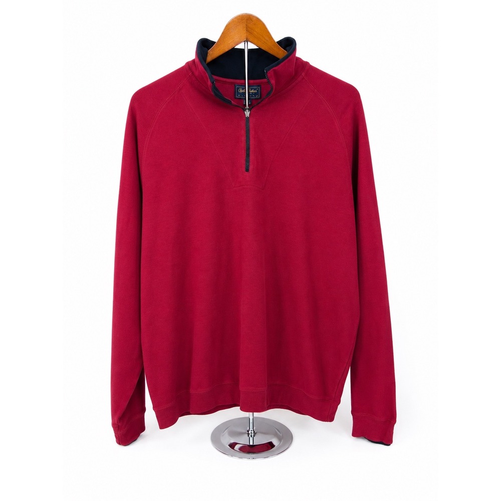 Bobby Jones Quarter Zip Pullover Men's XL Peruvian Pima Cotton Golf Sweater Red